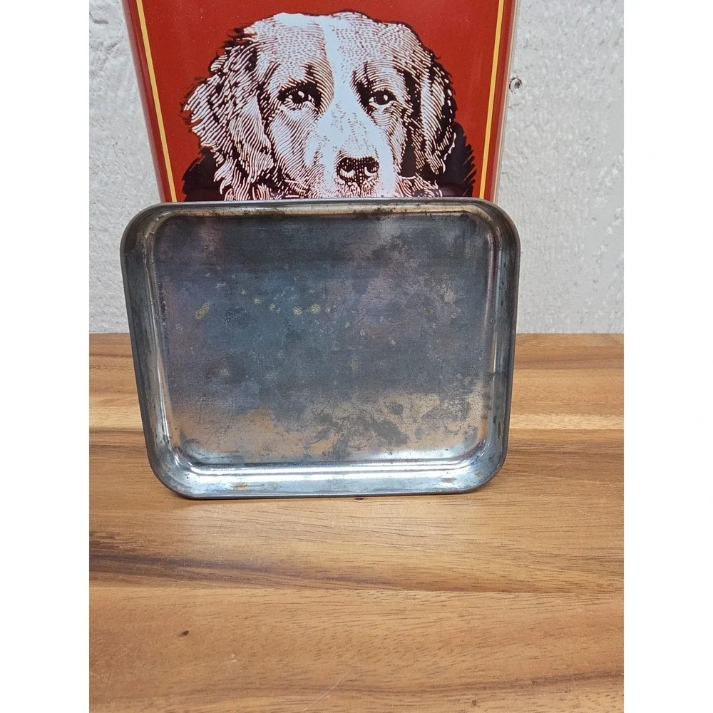 Vintage Milk Bone Dog Tin Can With Lid &  Treat Holder Case VTG 90's EUC